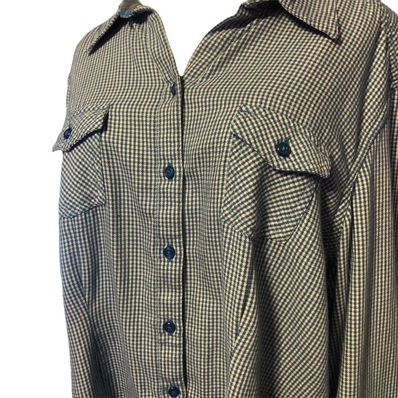 Magellan Sportswear 100% Cotton Blue Plaid Button Down Long Sleeve Shirt XL - Picture 4 of 8